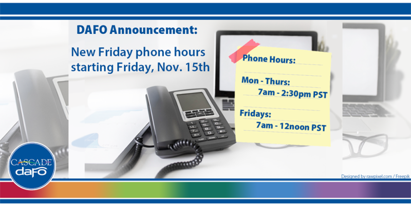 Holiday Phone Hours Announced