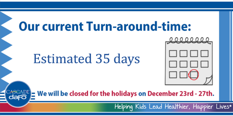 Check out our turnaround time to help you plan your bracing appointments!