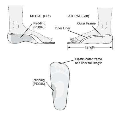 DAFO 5 Softy custom maximum control foot orthosis